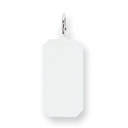 Picture of Sterling Silver Engraveable Rectangle Disc Charm