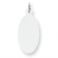 Picture of Sterling Silver Engraveable Oval Disc Charm