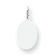 Picture of Sterling Silver Engraveable Oval Disc Charm