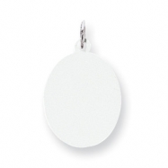 Picture of Sterling Silver Engraveable Oval Disc Charm