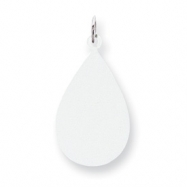 Picture of Sterling Silver Engraveable Teardrop Disc Charm