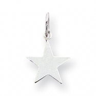 Picture of Sterling Silver Engraveable Star Disc Charm