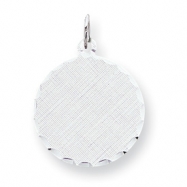 Picture of Sterling Silver Engraveable Round Patterned Disc Charm