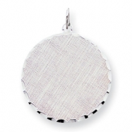 Picture of Sterling Silver Engraveable Round Patterned Disc Charm