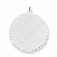 Picture of Sterling Silver Engraveable Round Patterned Disc Charm
