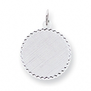Picture of Sterling Silver Engraveable Round Patterned Disc Charm