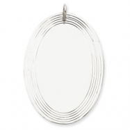 Picture of Sterling Silver Engraveable Oval Disc Charm