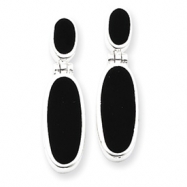Picture of Sterling Silver Onyx Double Drop Earrings