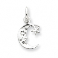 Picture of Sterling Silver Moon with Star Charm