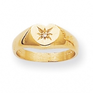 Picture of 14k Child's AA Diamond Signet Ring