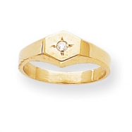 Picture of 14k Child's AA Diamond Signet Ring
