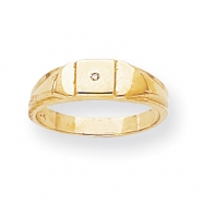 Picture of 14k Child's AA Diamond Signet Ring