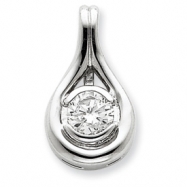 Picture of Sterling Silver Round CZ Pendant