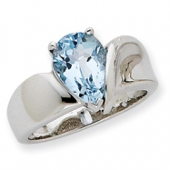 Picture of Sterling Silver Blue Topaz Ring