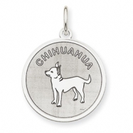Picture of Sterling Silver Chihuahua Disc Charm