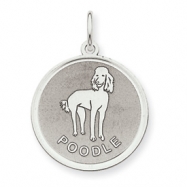 Picture of Sterling Silver Poodle Disc Charm