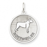 Picture of Sterling Silver Rottweiler Disc Charm