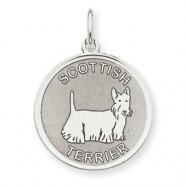 Picture of Sterling Silver Scottish Terrier Disc Charm