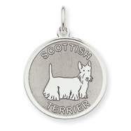 Picture of Sterling Silver Scottish Terrier Disc Charm