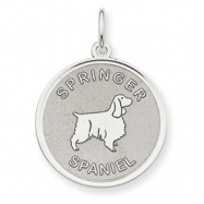 Picture of Sterling Silver Springer Spaniel Disc Charm