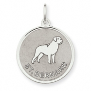 Picture of Sterling Silver St. Bernard Disc Charm