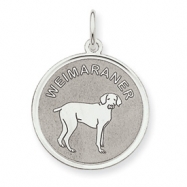 Picture of Sterling Silver Weimaraner Disc Charm