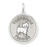 Picture of Sterling Silver Yorkshire Terrier Disc Charm