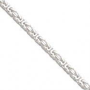 Picture of Sterling Silver 5mm Square Byzantine Chain