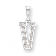 Picture of Sterling Silver Initial V Charm