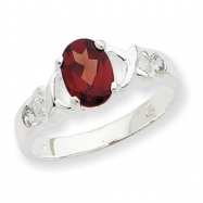Picture of Sterling Silver Garnet Ring