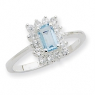 Picture of Sterling Silver Blue Topaz Ring