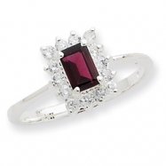Picture of Sterling Silver Garnet Ring