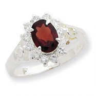 Picture of Sterling Silver Garnet Ring
