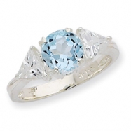 Picture of Sterling Silver Blue Topaz Ring