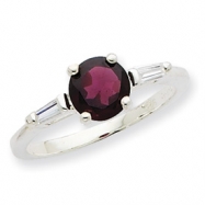 Picture of Sterling Silver Rhodolite Garnet Ring