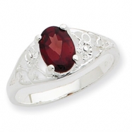 Picture of Sterling Silver Garnet Ring