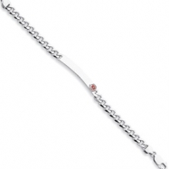 Picture of Sterling Silver Enameled Medical ID Curb Link Bracelet