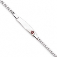 Picture of Sterling Silver Children's Medical ID Bracelet w/Curb Li