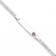 Picture of Sterling Silver Children's Medical ID Bracelet w/Anchor