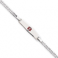 Picture of Sterling Silver Children's Medical ID Bracelet w/Anchor