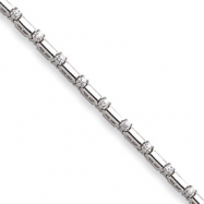 Picture of 14k White Gold Holds 19 2.4mm Stones .99ct Bar Link Tennis Bracelet Mountin
