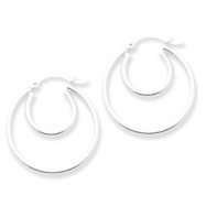 Picture of Sterling Silver Polished Hoop Earrings