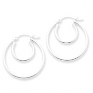 Picture of Sterling Silver Polished Hoop Earrings