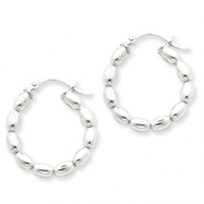 Picture of Sterling Silver Polished Twisted Hoop Earrings