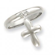 Picture of Sterling Silver Solid Cross Dangle Ring