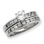 Picture of Sterling Silver CZ Ring Set ring