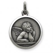 Picture of Sterling Silver Antiqued Raphael Angel Charm