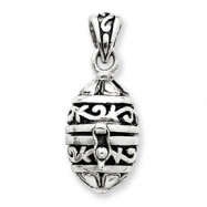 Picture of Sterling Silver Oval Prayer Box Pendant