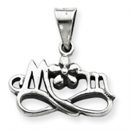Picture of Sterling Silver Antiqued Mom Charm