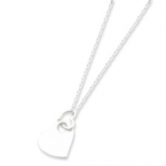 Picture of Sterling Silver Heart Holding Heart Necklace chain